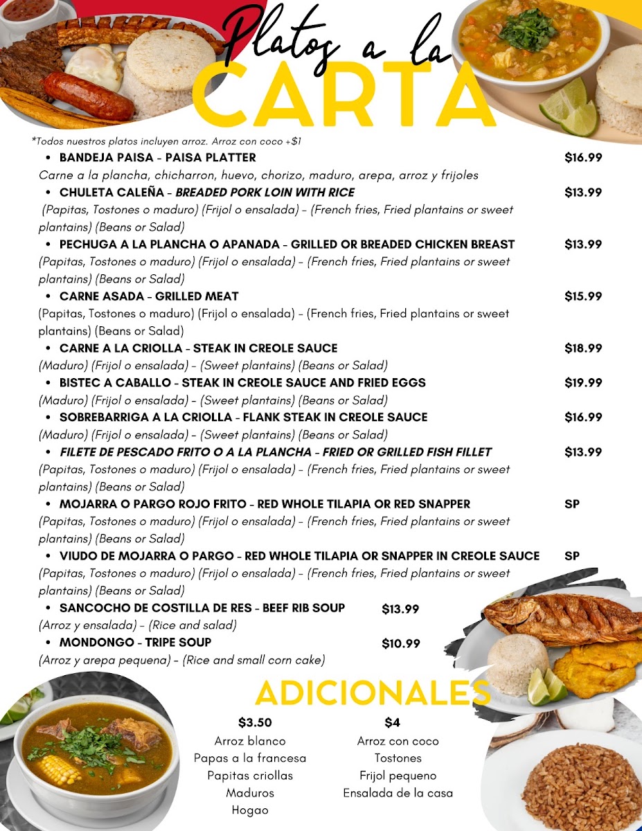 Menu La Paloma Bakery & Restaurant-1